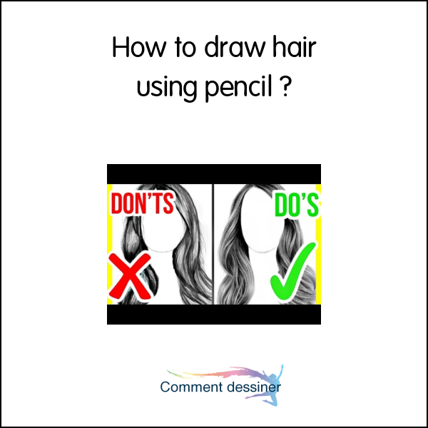 How to draw hair using pencil
